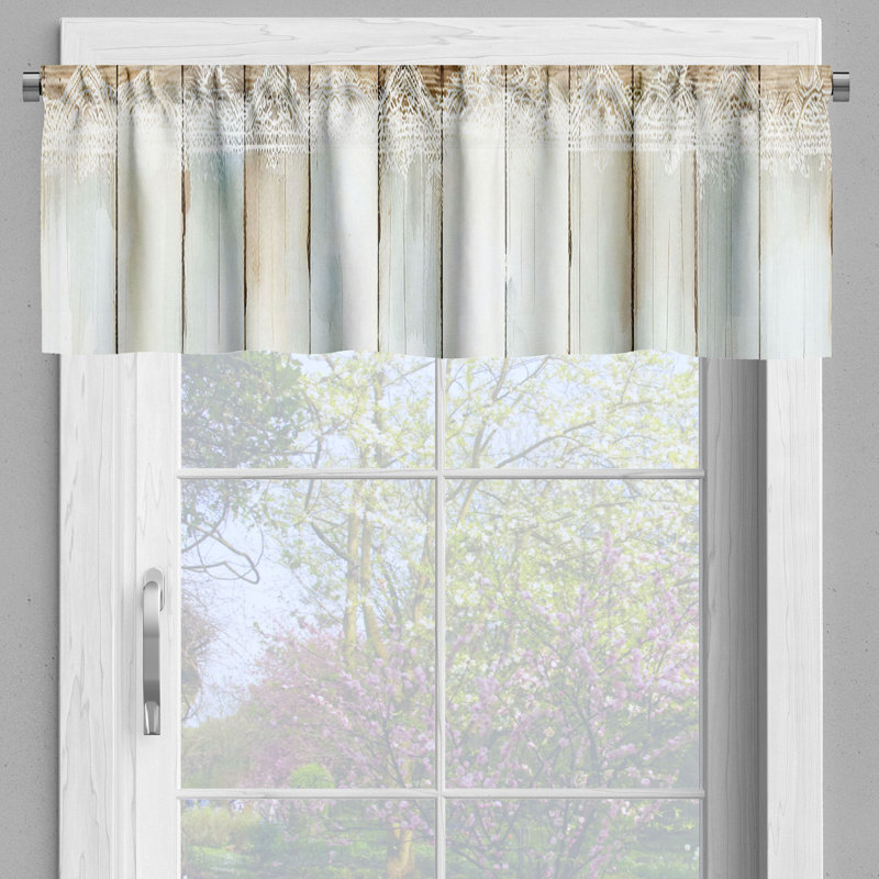 Striped Tailored Window Valance, 54" W x 18" L
