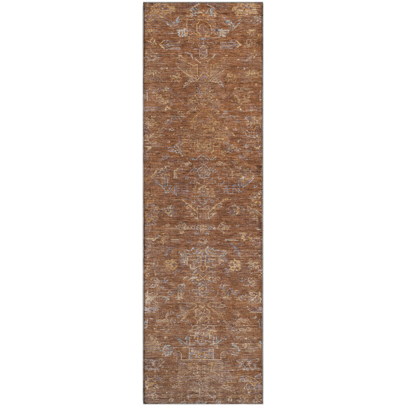 Tapis de qualité supérieure lavable à la machine Mayfield Global, Paprika, Tapis de couloir 2 pi 3 po x 7 pi 6 po