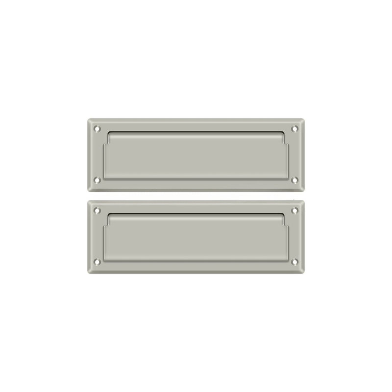 9" in x 3" Brass Mail Slot, Brushed Nickel