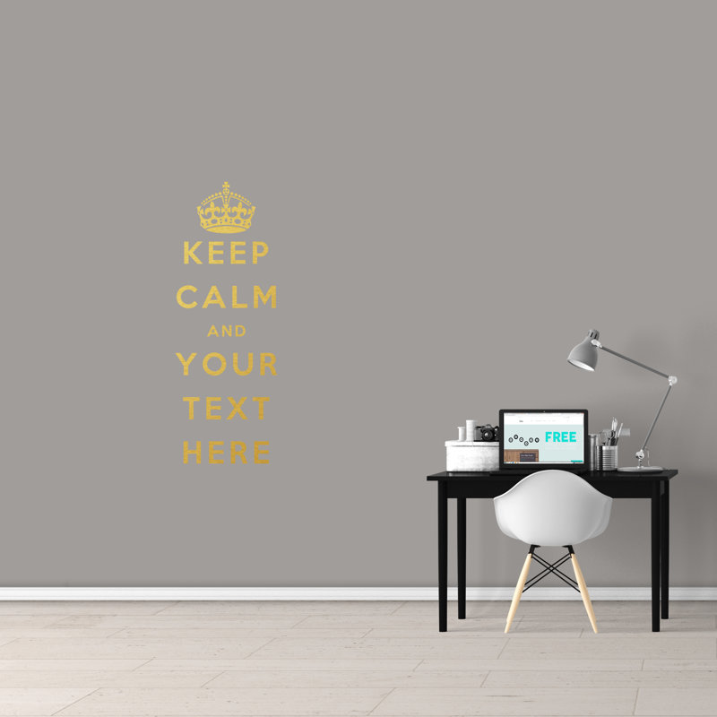 Adhésif décoratif «Keep Calm», Oui, Or