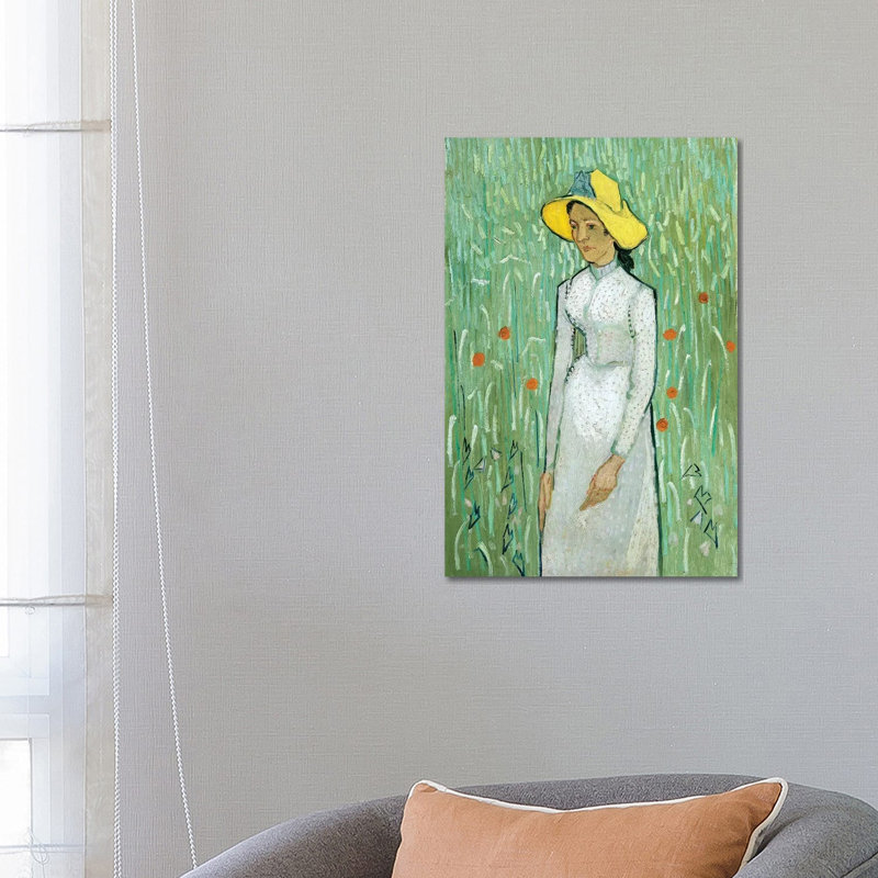 Girl In White, 1890 by Vincent Van Gogh - Wrapped Canvas Painting, 66.04 cm H x 45.72 cm W x 3.175 cm D