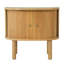 Table de chevet semi-cylindrique en bois massif Markiyah