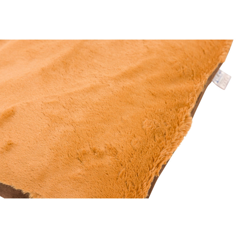 Medium Mocha and Earth Brown Faux Suede Orthopedic Pet Bed
