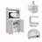 Versatile Kitchen Cart Totti with Abundant Storage and Mobility