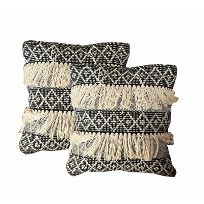 Boston Cotton Blend Throw Pillow Cover
