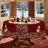 Red Washable Christmas Party Atmosphere Decor Polyester Tablecloth