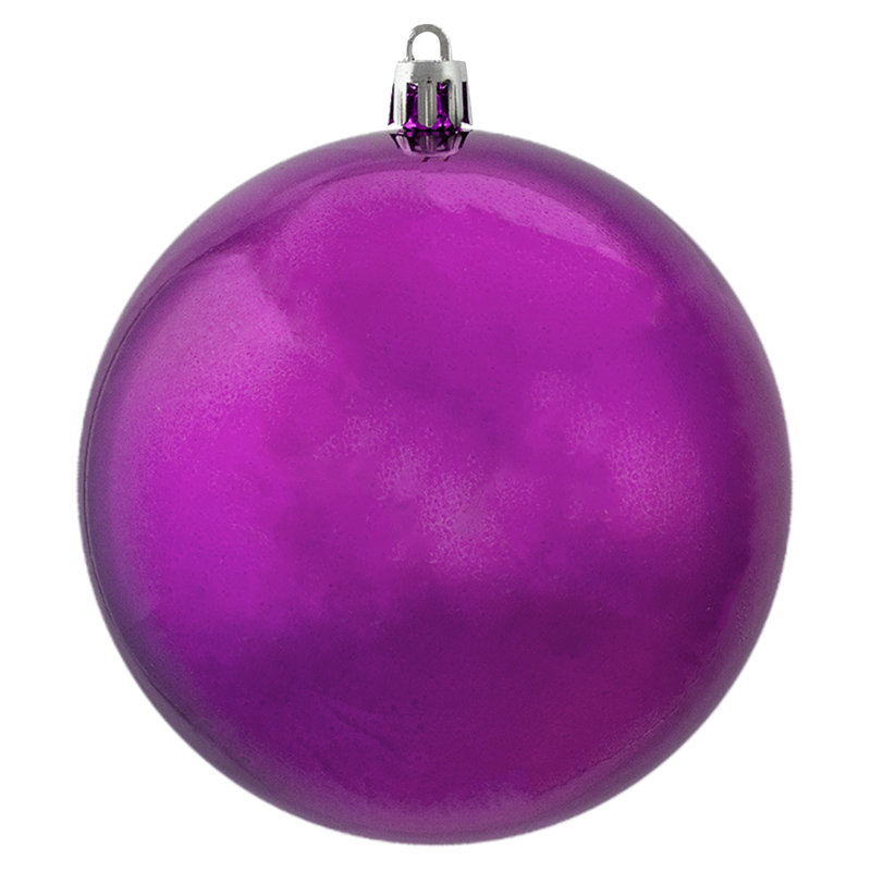 Boule de Noël brillante incassable, Mauve vif