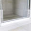 Porte de douche pivotante demi-cadre l 34 po x H 72 po avec finition chromée-112343073