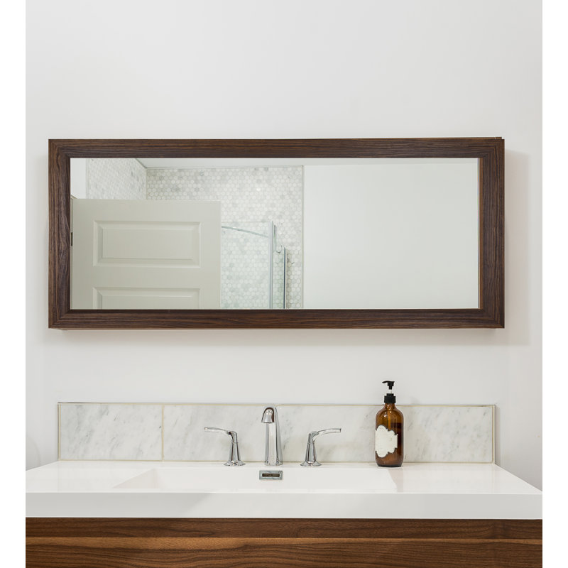 Miroir de salle de bain Dakston, 30,75 po x 55,75 po, Moka
