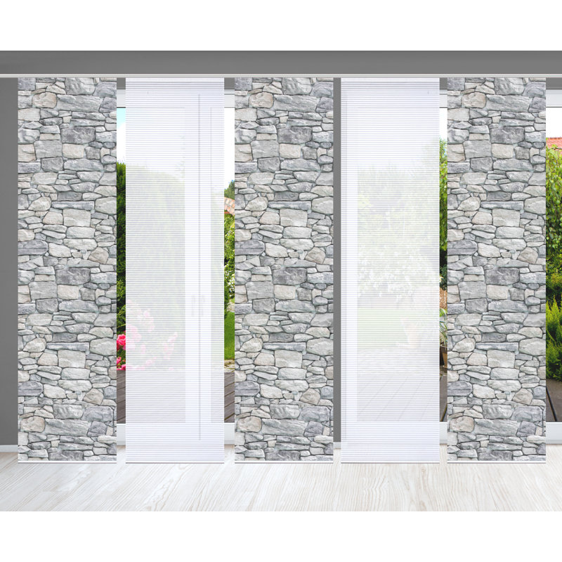 Semi Sheer Sliding Panel, in Grey