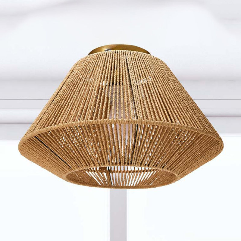 Plafonnier encastré 1 lumière 13,8 po Bartho, Brun