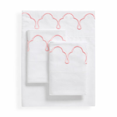 Scalloped 100% Cotton Standard Sheet Set
