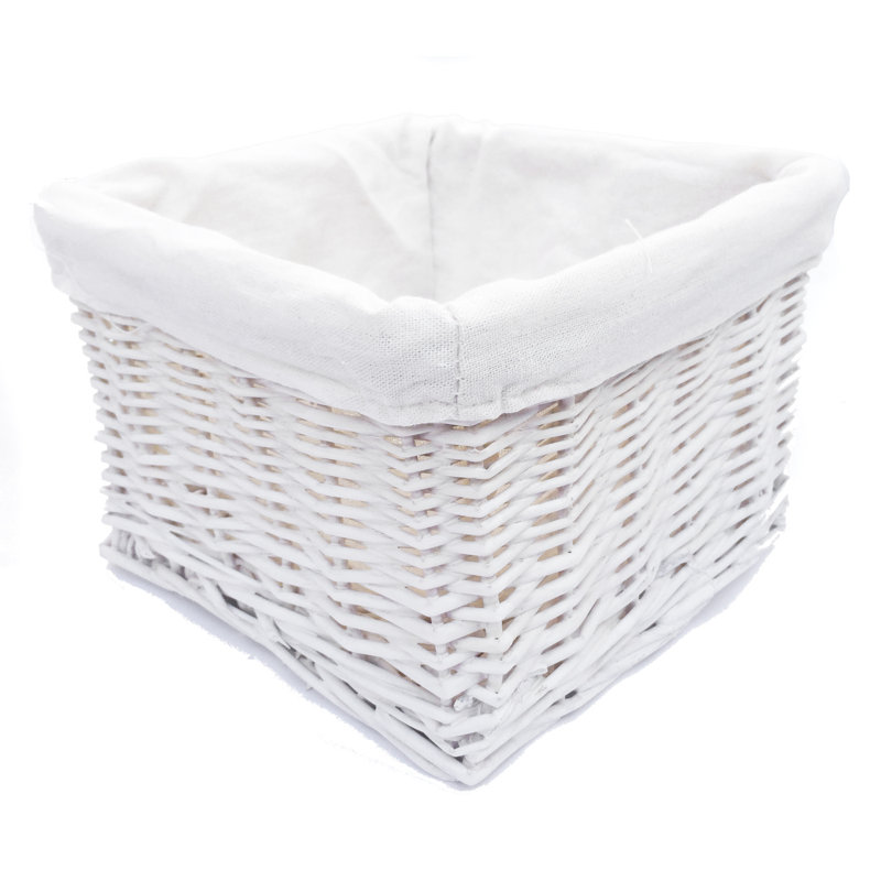 House Of Hampton Wicker Decorative Basket, White