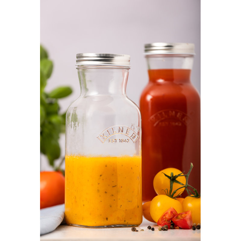 Set Of 2 Juice & Sauce Bottles 1.0L