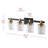 4-Light UL Listed Modern Vanity Lighting with Texture Glass Shade