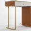 Stainless Steel and Glass Vanity with Mirror and Storage-1171250074