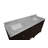 Tilford 72" Double Bathroom Vanity with Chocolate Cabinet and Carrara Marble Countertop-1781144086