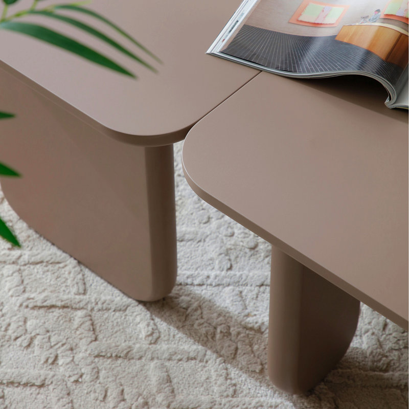 Table basse moderne en forme de L, table basse