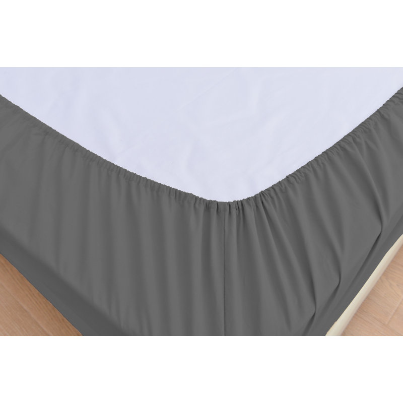Ensemble de draps en rayonne de bambou, gris, Très grand