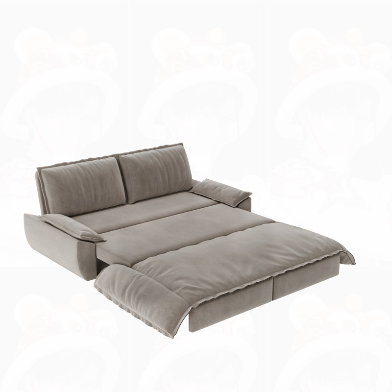 3-in-1 Convertible Sleeper Sofa, Grey