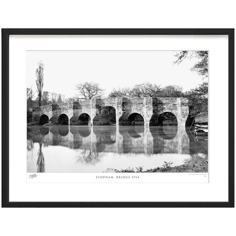 Stopham, Bridge 1914 by Francis Frith - Single Picture Frame Print, 40cm H x 50cm W x 2.3cm D