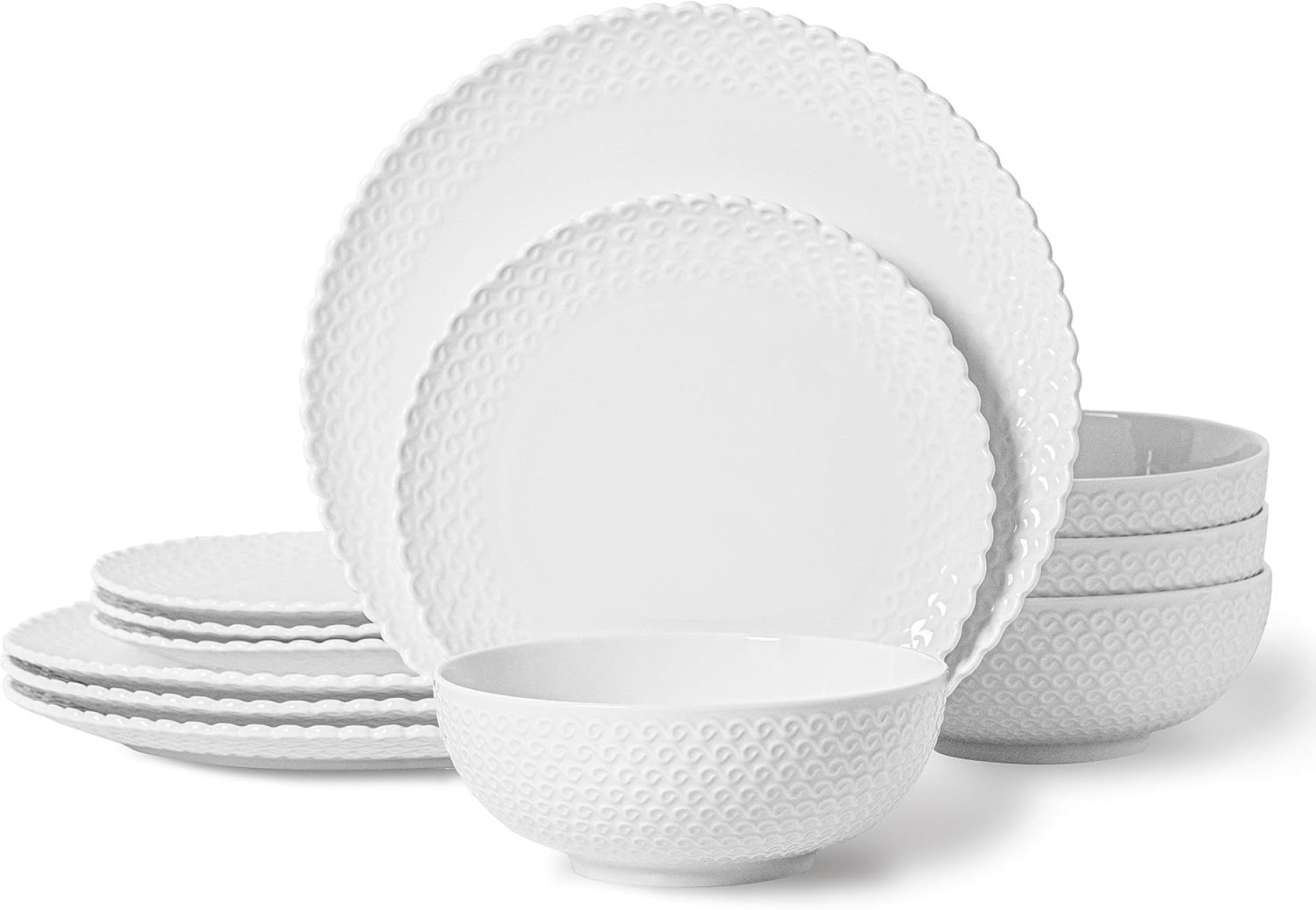 Lark Manor™ 12 Piece Dinnerware Sets With Dishes Bowls And Plates Set