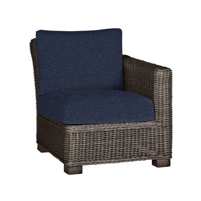 Rustic Patio Lounge Chair with Cushions