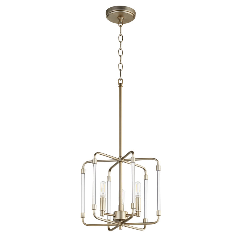 Donham 3 - Light Lantern Pendant, Aged Brass