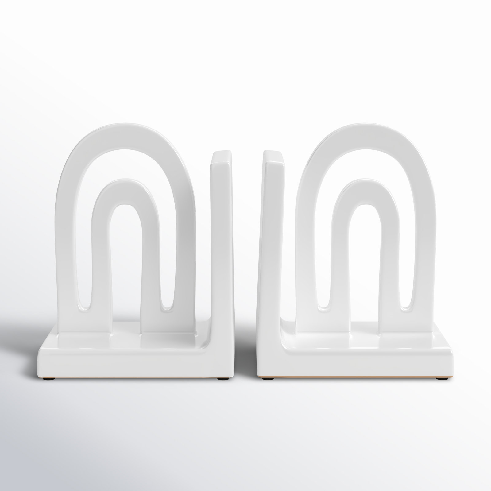 Joss & Main Arch Bookends Contemporary Ceramic Rainbow Arched Bookend ...