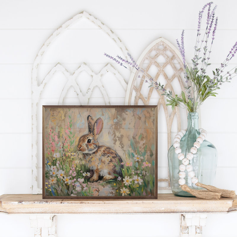 Spring Bunny par Nina Art, H 16 po x l 20 po