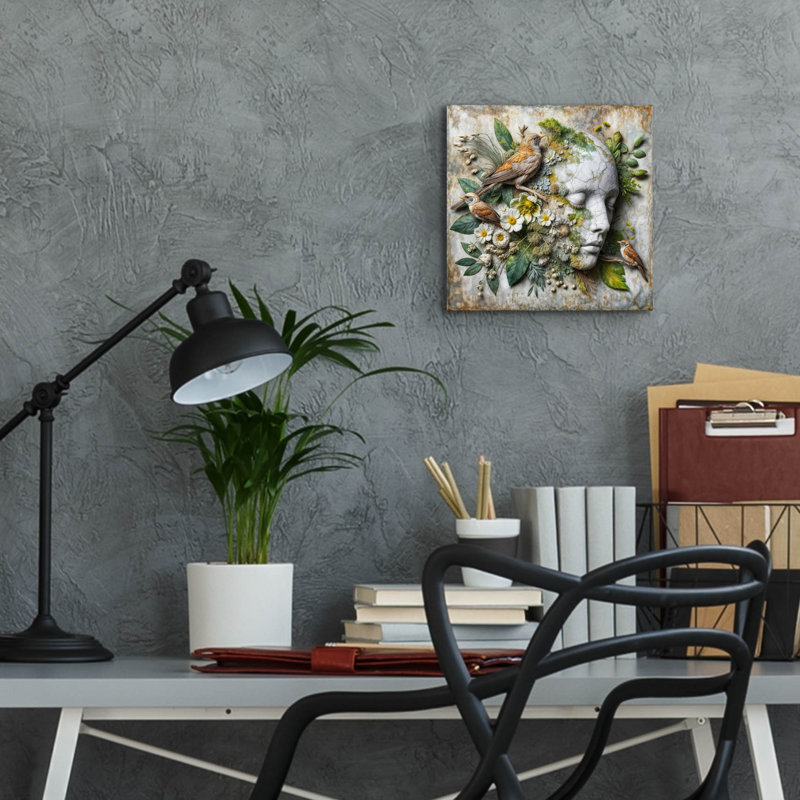 Art mural en verre acrylique, H 12 po x l 12 po x P 0,13 po