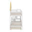 Lit superposé House avec escalier et lit gigogne, structure de lit superposé en bois massif avec rangement-123262635
