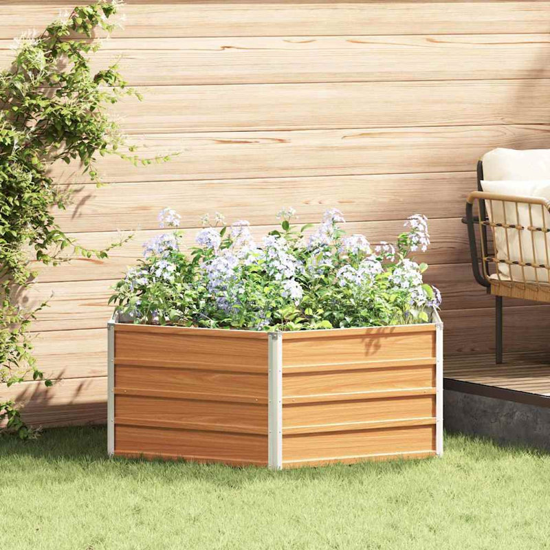 Raised Garden Bed, 45cm H x 129cm W x 129cm D, Wood Look