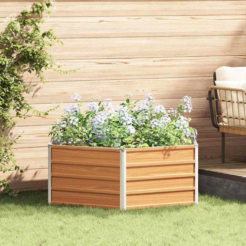 Raised Garden Bed, 45cm H x 129cm W x 129cm D, Wood Look