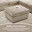 Sarang 128.61" Modern 8 Seats Upholstered Cloud Sectional Sofa With Ottomans-979231213