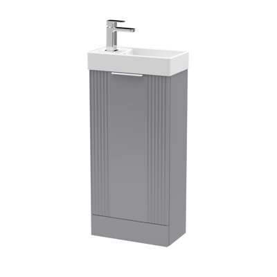Deco Compact 400mm Single Bathroom Vanity with Drop In Vitreous China Basin