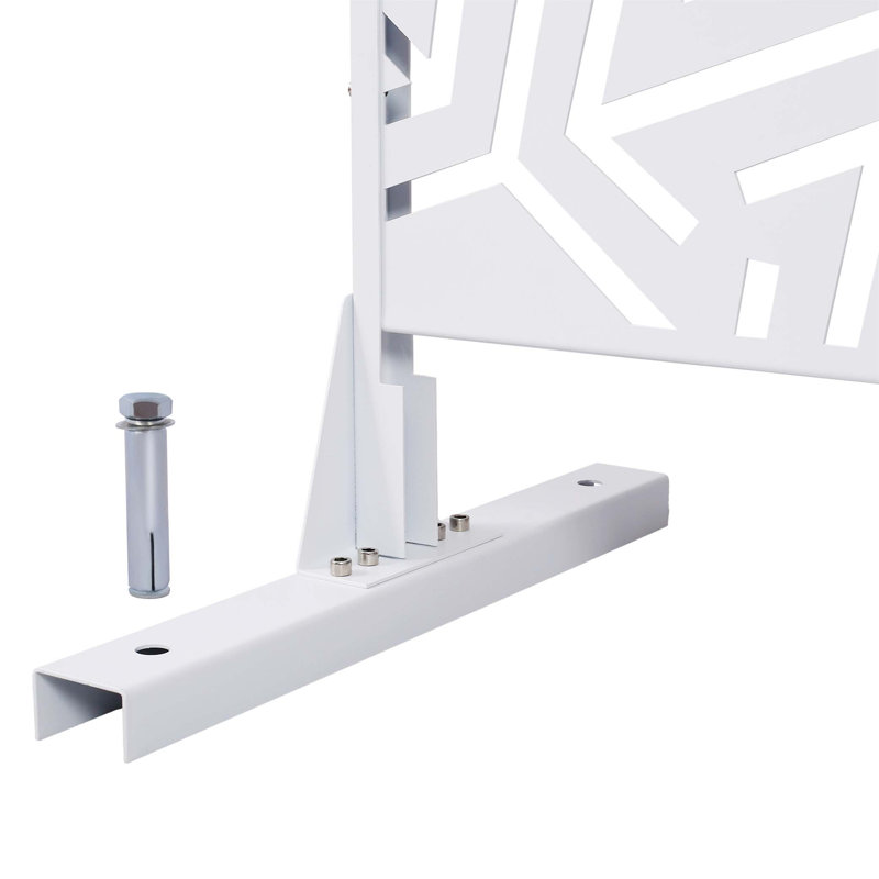 Écran d'intimité autoportant en métal l 48 po x H 76 po - Panneau de séparation intérieur / extérieur pour patio, balcon, terrasse et jardin