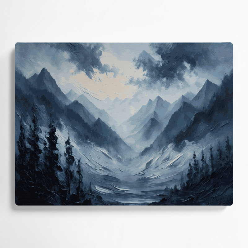 Art d'Halloween, paysages brumeux en métal gris, H 11 po x l 14 po