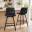 Tabouret de comptoir pivotant 26 po avec siège en similicuir-889499217
