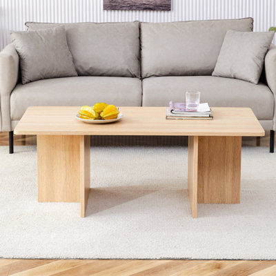 A Modern And Practical Wood Coloured Coffee Table. The Coffee Table Is Made Of Medium Density Fiberboard Material And Is Suitable For Living Rooms, Bedrooms, And Study Rooms. CT-2O
