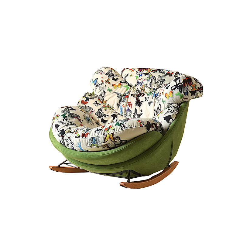Chaise berçante moderne et décontractée, Vert