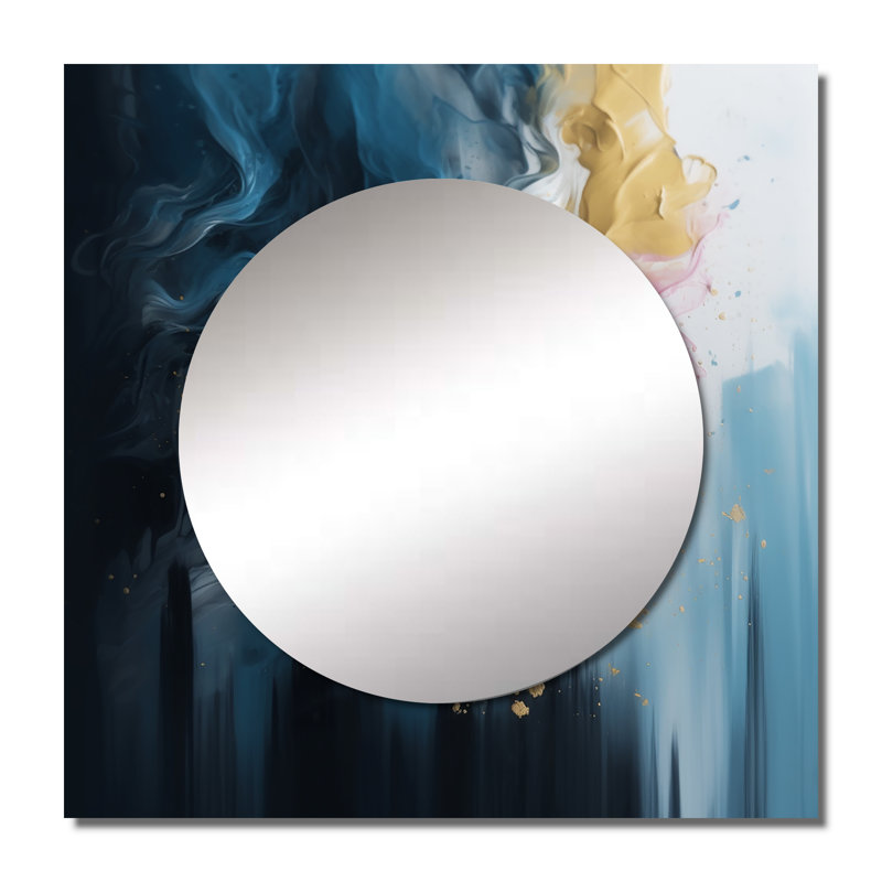 Fanchon - Miroir mural géométrique moderne pour salon, 23 po x 23 po