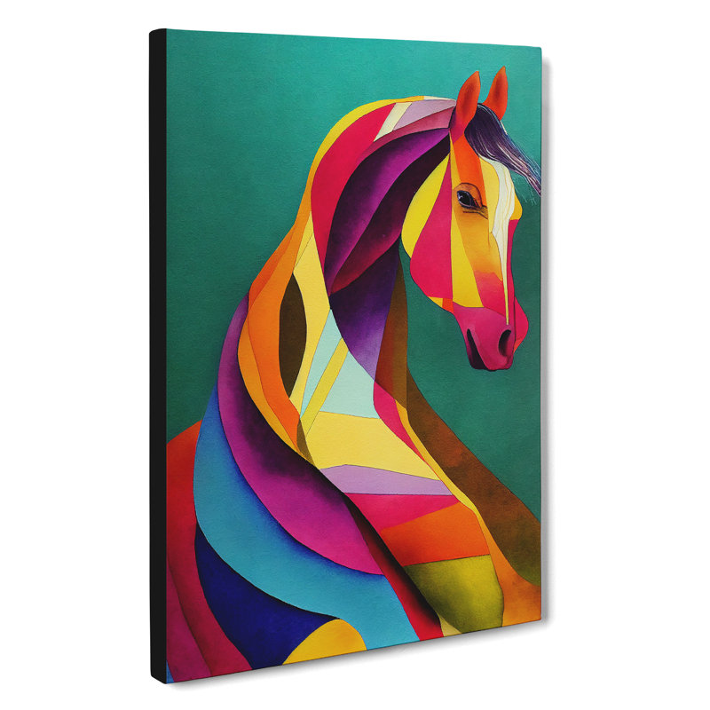 Abstract Horse No.5 - Wrapped Canvas Print, 60cm H x 40cm W x 3cm D