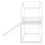 Lit superposé simple au-dessus de simple avec toit, glissade et échelle-744594400