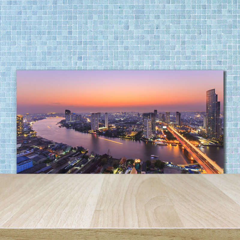 Emmayn Orange - Bangkok West - No Frame Print on Glass
