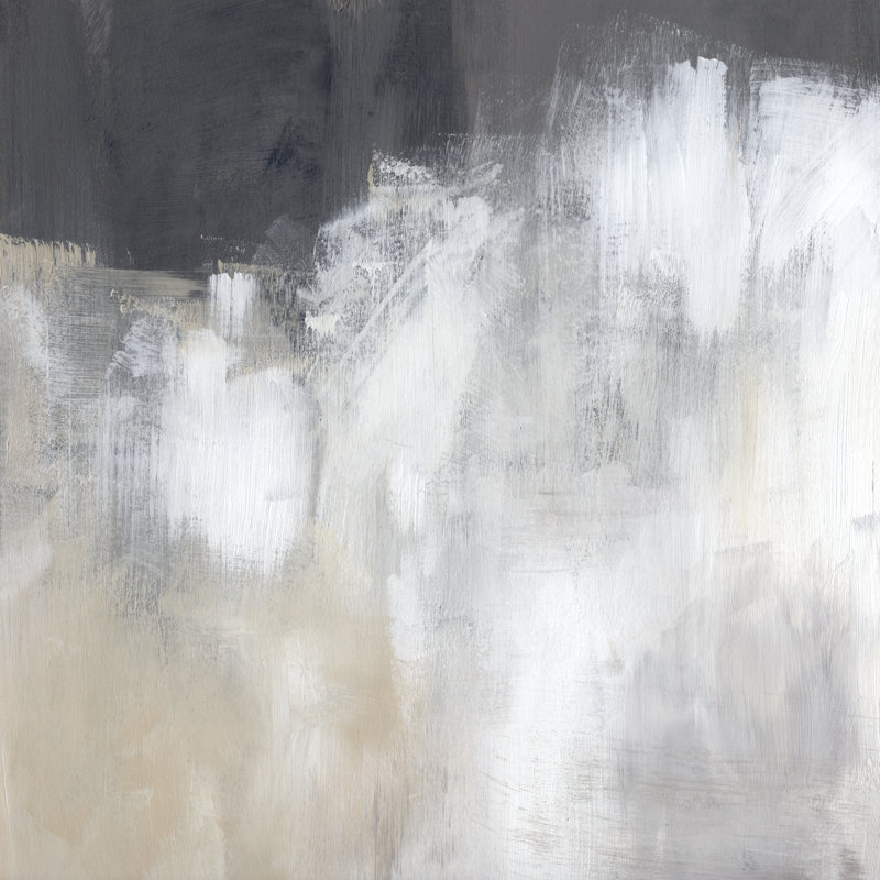 «Neutral Abstract II» par Jennifer Paxton Parker - reproduction d'art sur toile tendue, H 12 po x l 12 po x P 1,25 po, Non