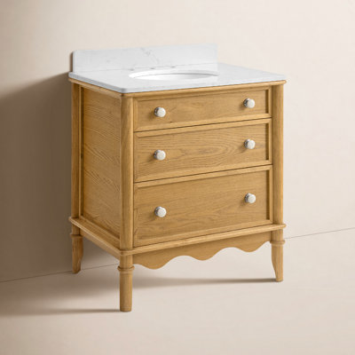 Meuble-lavabo en chêne naturel 30 po Juliette