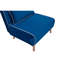 Ensemble de canapé-lit pliable en velours moderne de 2, réglable en 3 positions, avec dossier, convertible en lit simple en 10 secondes, comprenant des coussins et un meuble de salon bleu peu encombrant.