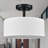 Modern Black Light Fixture Ceiling Mount Flush Mount Drum Ceiling Light-1985576853