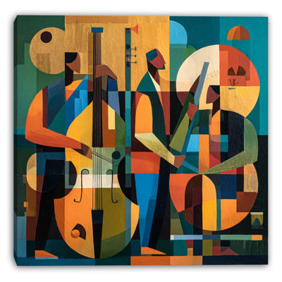 «Jazz Ensemble», art mural sur toile géométrique
